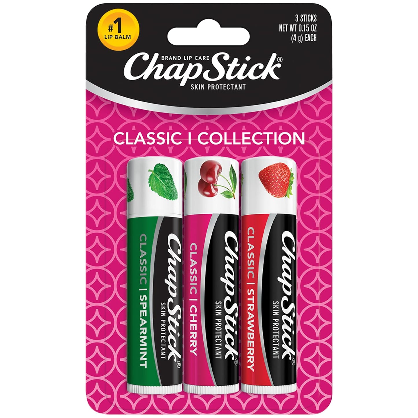 ChapStick Moisturizer Original Lip Balm Tubes, SPF 15 and Skin Protectant - 0.15 Oz (Pack of 12)