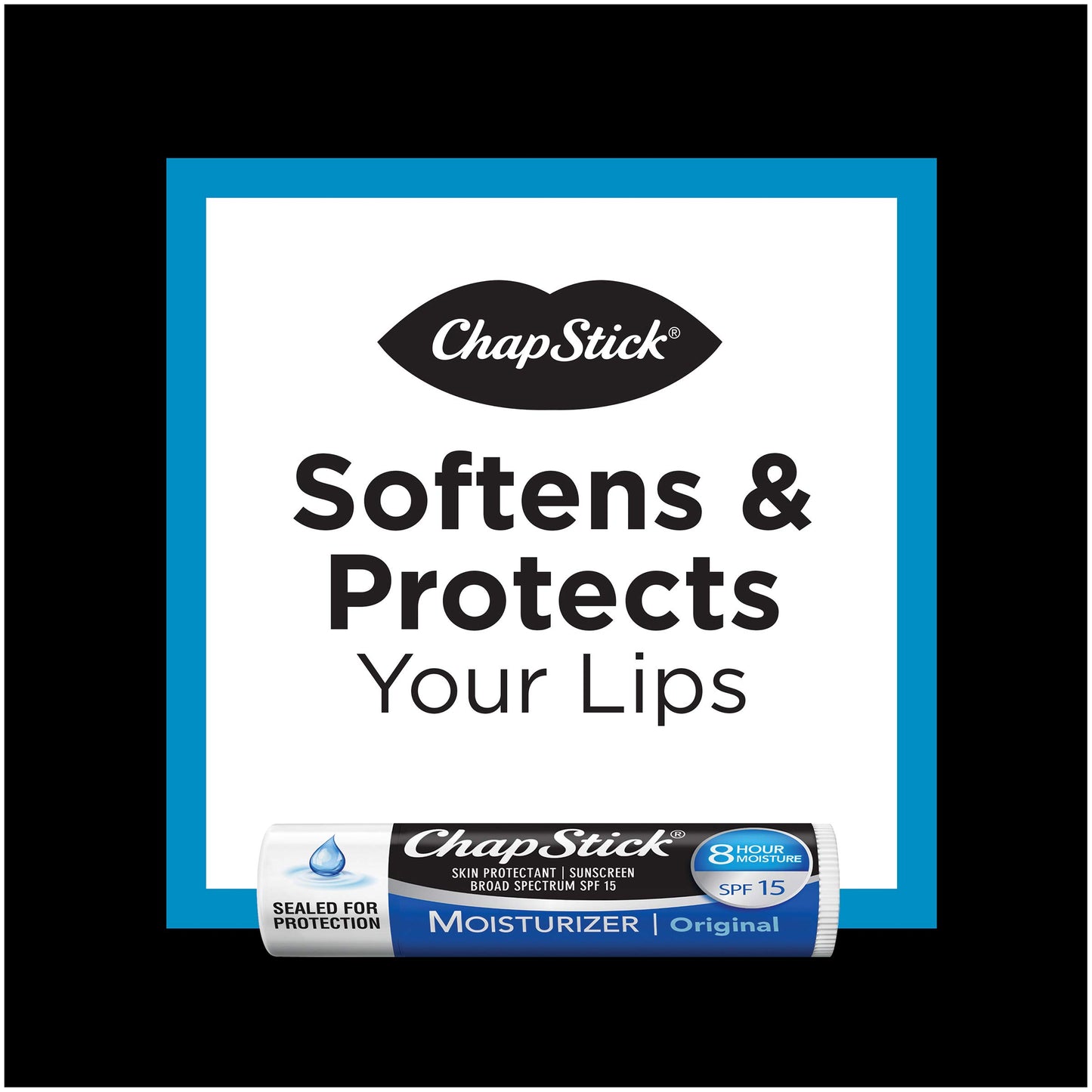 ChapStick Moisturizer Original Lip Balm Tubes, SPF 15 and Skin Protectant - 0.15 Oz (Pack of 12)
