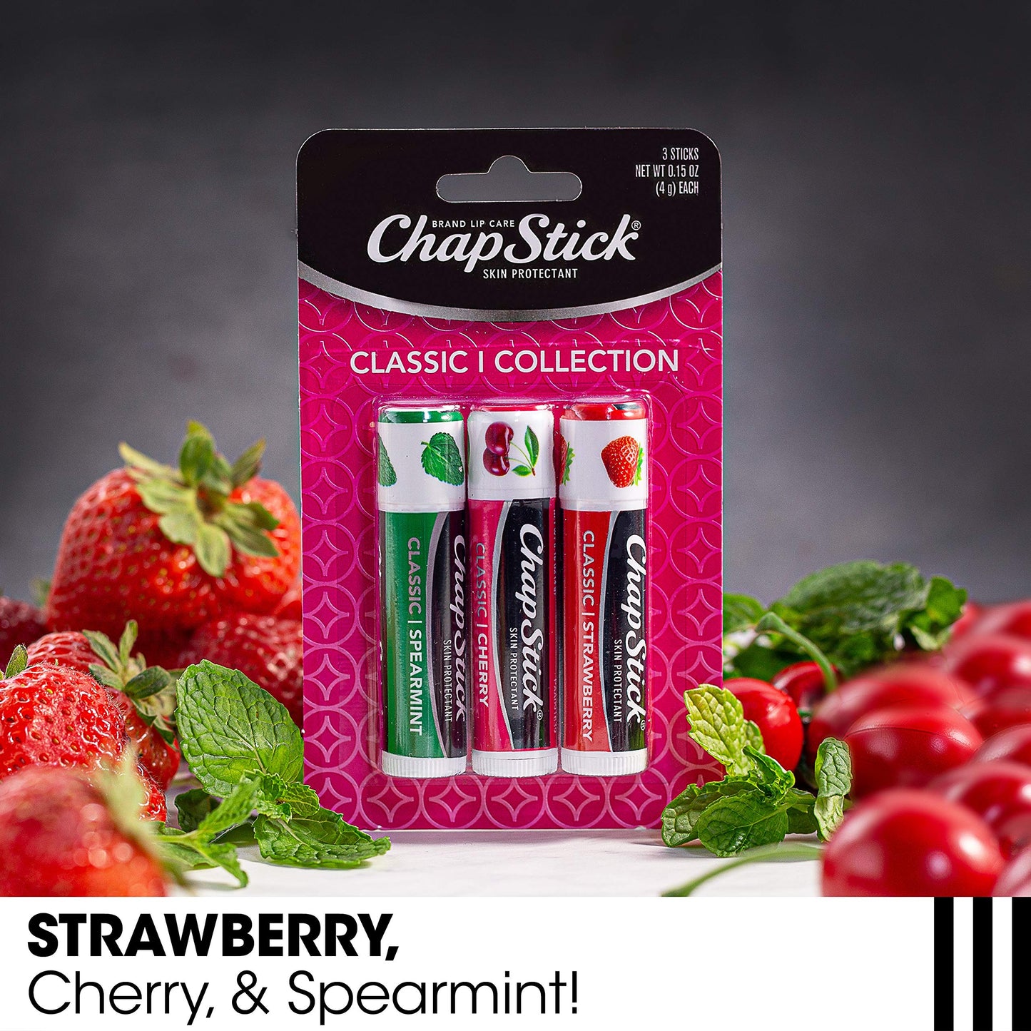 ChapStick Moisturizer Original Lip Balm Tubes, SPF 15 and Skin Protectant - 0.15 Oz (Pack of 12)