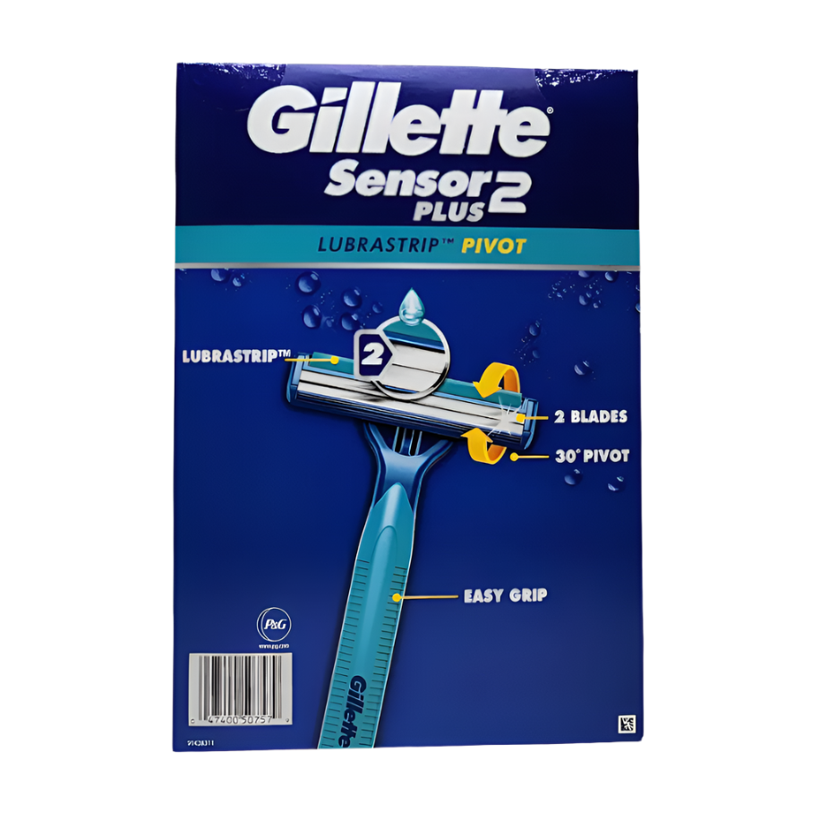 Gillette Sensor2 Plus Pivoting Head and Lubrastrip Men's Disposable Razors, 52ct