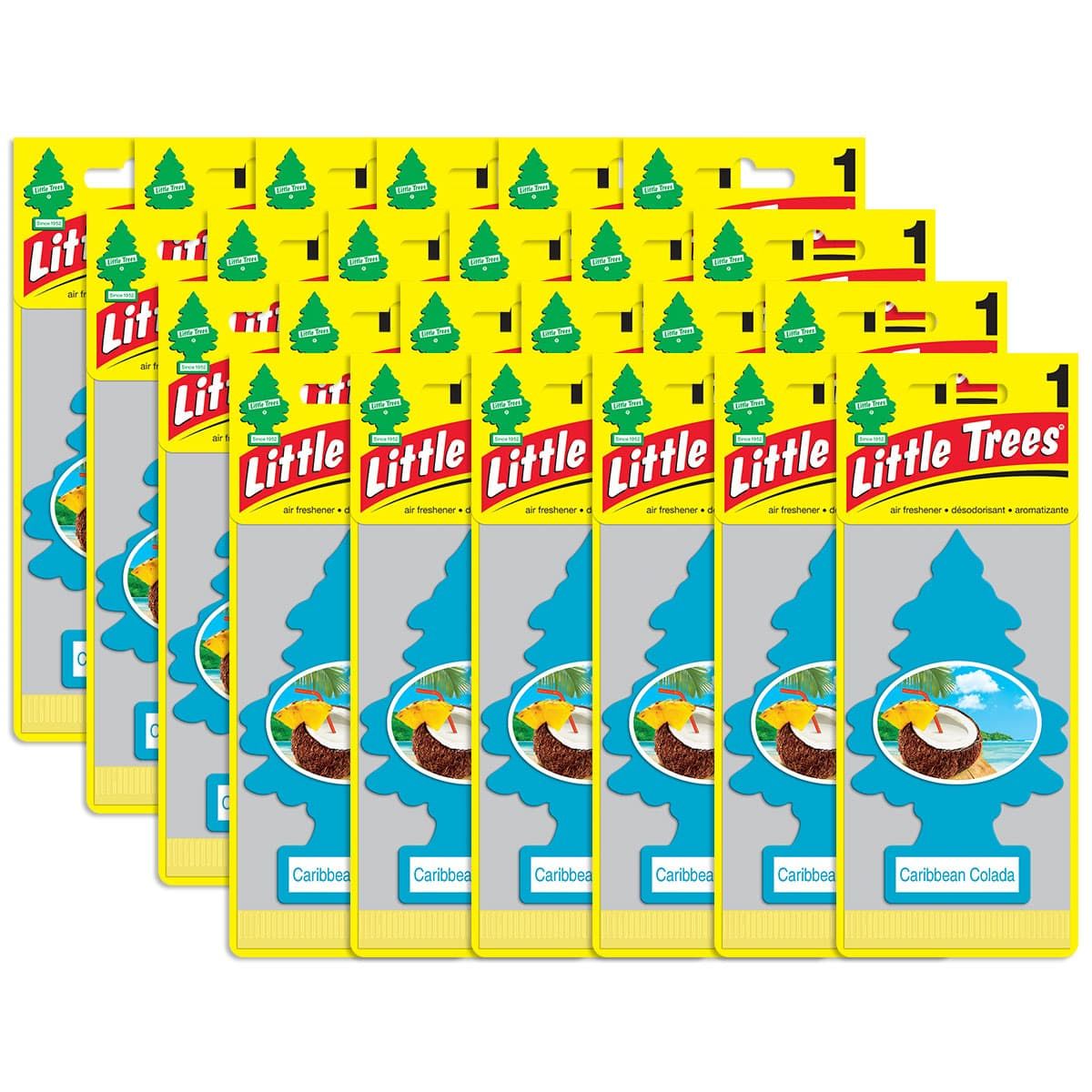 Little Trees Air Fresheners *Caribbean Colada* - 24 Pack.