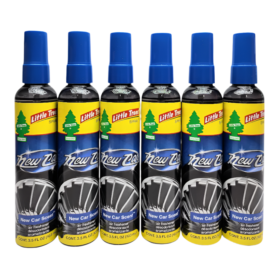 Little Trees -New Car Scent- 3.5oz Spray Bottles, 6-Pack